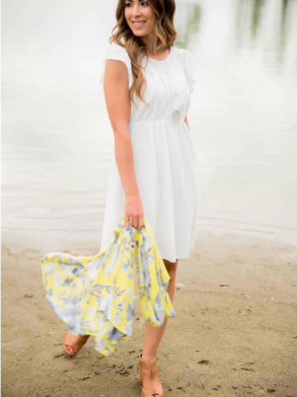BOUTIQUE Lace Stitched Midi Dress By BetsyBoutiqueCo. , Size Small